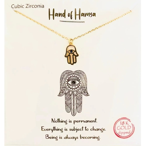 Collar Dije Hand of Hamsa Baño de Oro 18k. 2bfree